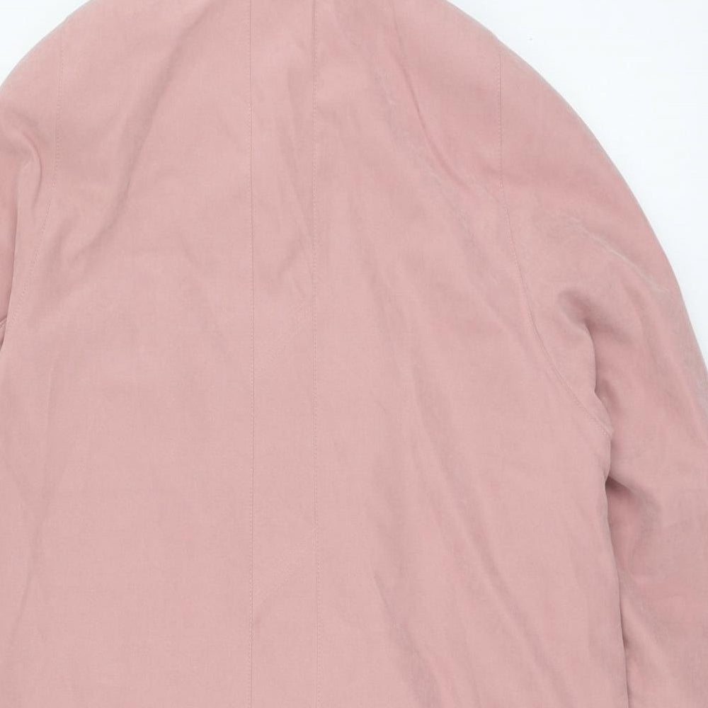 Womens UK Size 14 River Oak Pink Overcoat