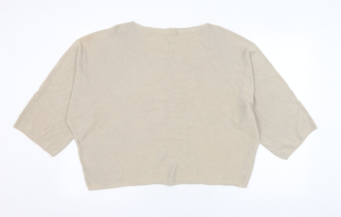 Womens UK Size M Preworn Beige Pullover Jumper