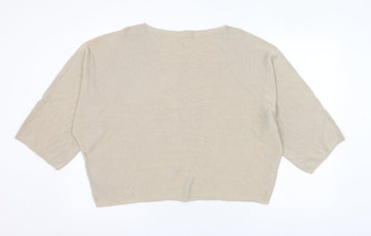 Womens UK Size M Preworn Beige Pullover Jumper