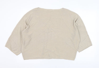 Womens UK Size M Preworn Beige Pullover Jumper