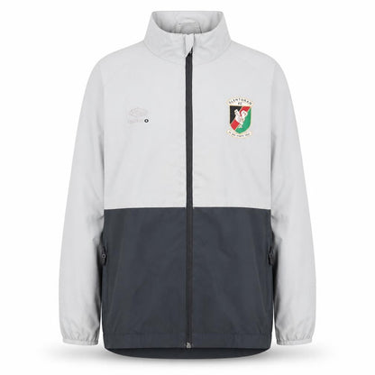 Front view of Umbro boys’ grey jacket, size M, zip