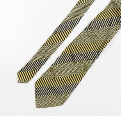 Bruno Manchesi Mens Multicoloured Striped Silk Pointed Tie One Size