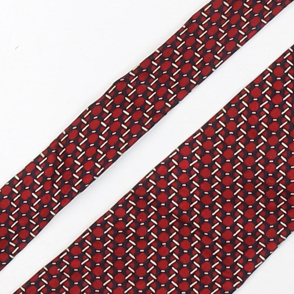 James Barry Mens Multicoloured Geometric Silk Pointed Tie One Size