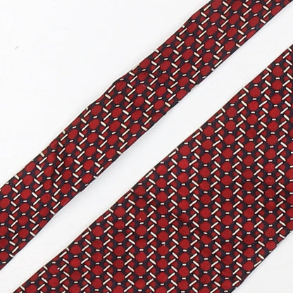 James Barry Mens Multicoloured Geometric Silk Pointed Tie One Size