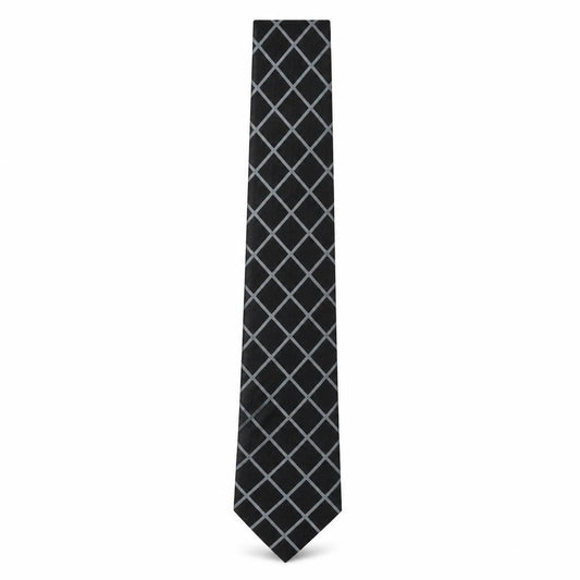 Front view of Atlantis men’s multicoloured plaids & checks silk pointed tie one size