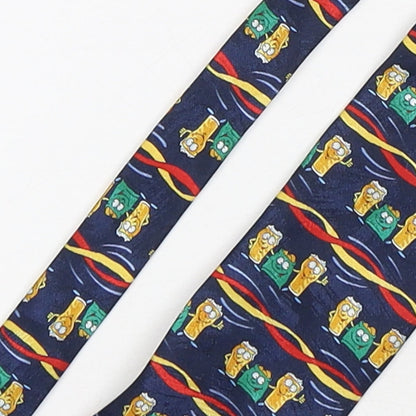 Jacques Estier  Mens Multicoloured Geometric Polyester Pointed Tie One Size