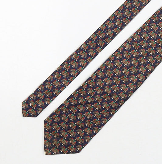Marks and Spencer Mens Multicoloured Geometric Silk Pointed Tie One Size