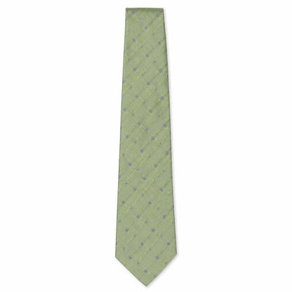 Mens Profuomo Green Geometric  Pointed Tie