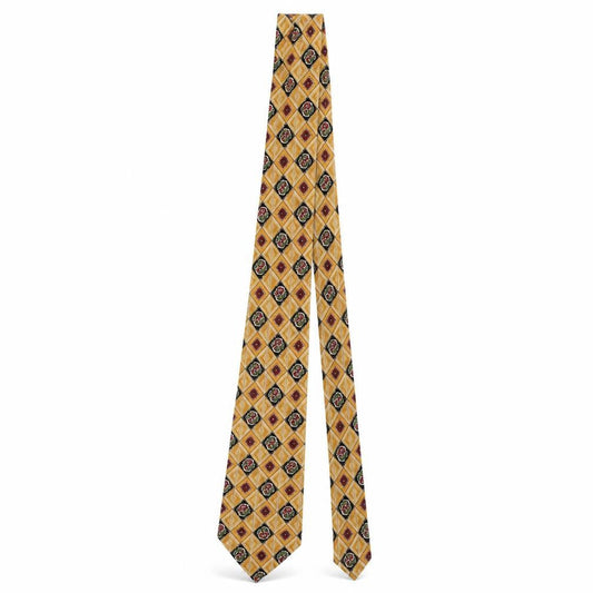 Front view of Christian Tyler men’s multicoloured plaids & checks silk pointed tie one size