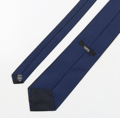 Marks and Spencer Mens Blue  Polyester Pointed Tie One Size