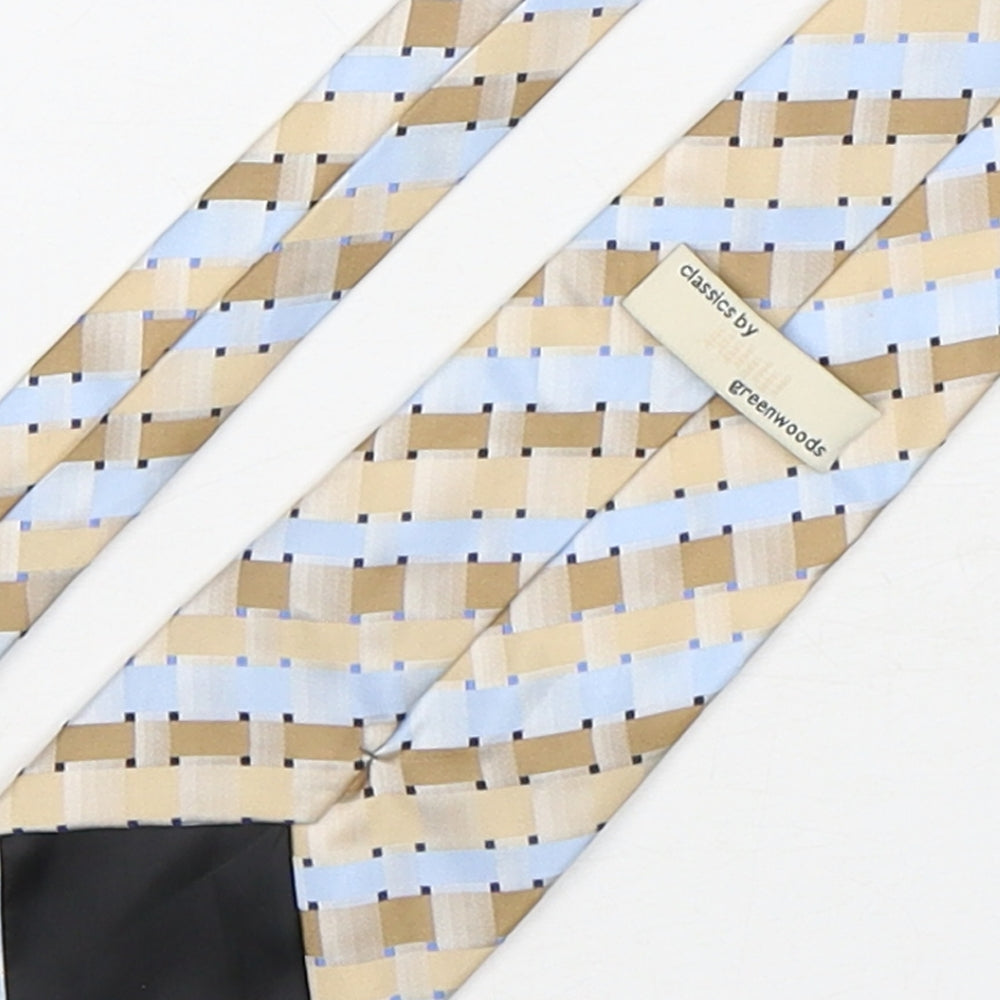 Mens Greenwoods Multicoloured Plaids & Checks  Pointed Tie