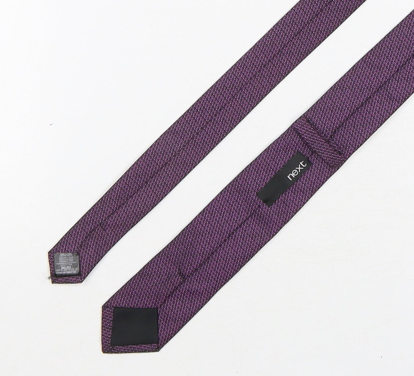 NEXT Mens Purple Geometric Polyester Pointed Tie One Size