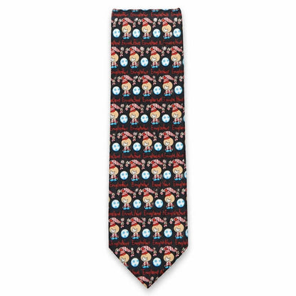 Mens Bubblegum Multicoloured Geometric  Pointed Tie