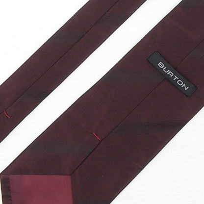 Mens Burton Purple No Pattern  Pointed Tie