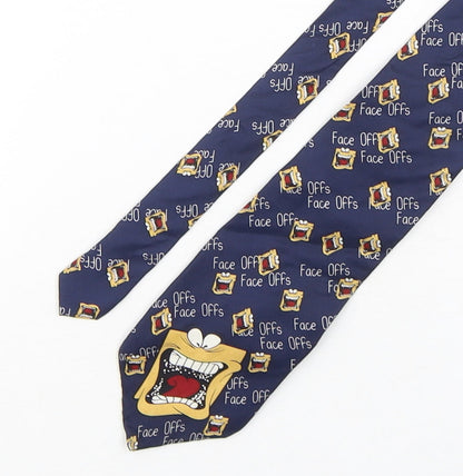 Carnaval  Mens Multicoloured Geometric Silk Pointed Tie One Size - Face Offs
