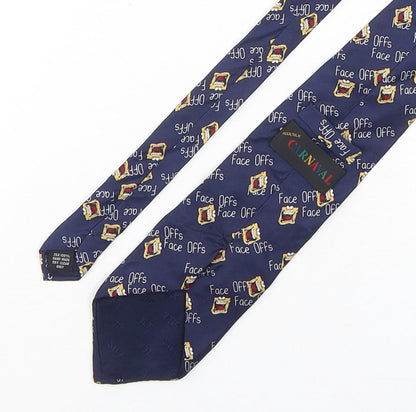 Carnaval  Mens Multicoloured Geometric Silk Pointed Tie One Size - Face Offs