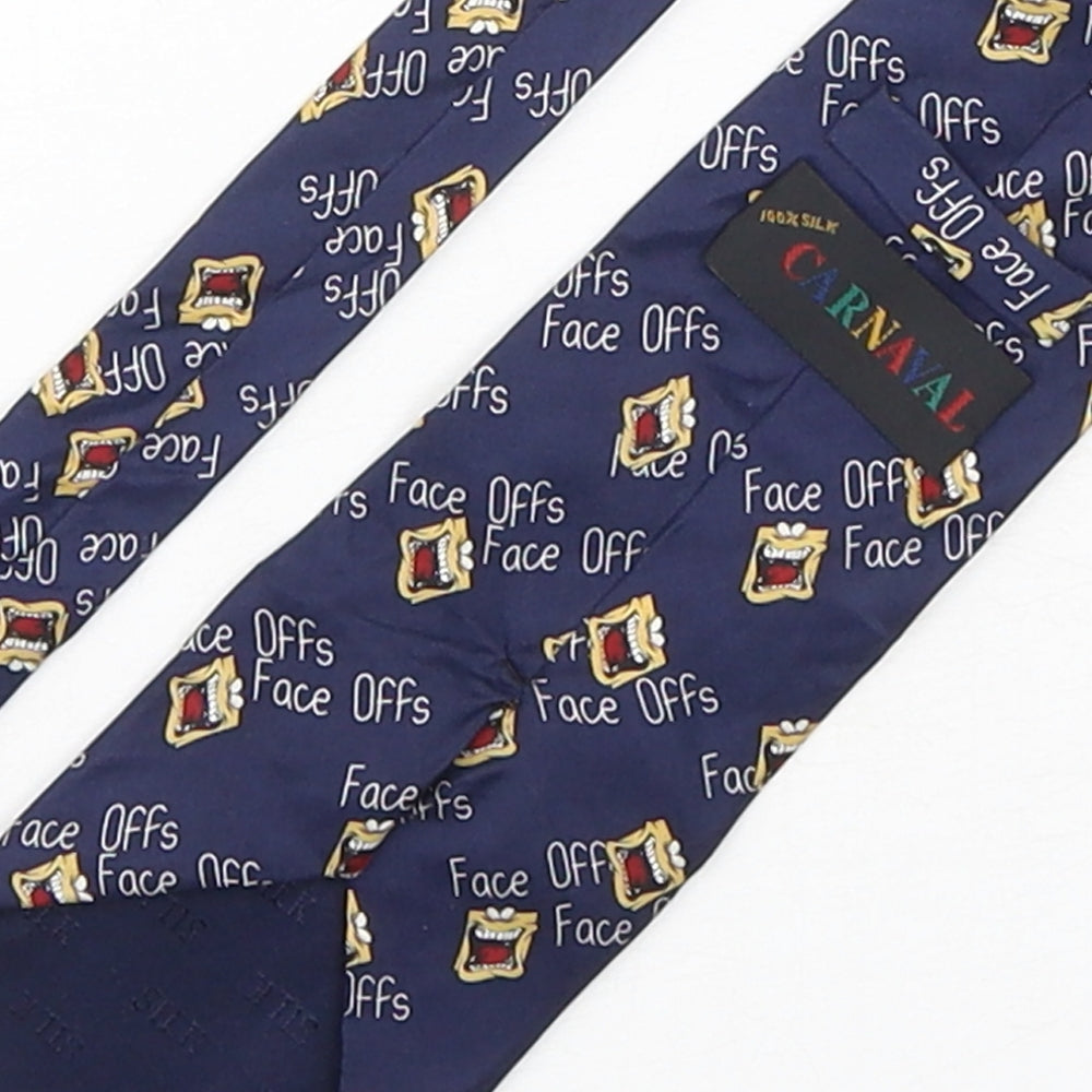 Carnaval  Mens Multicoloured Geometric Silk Pointed Tie One Size - Face Offs
