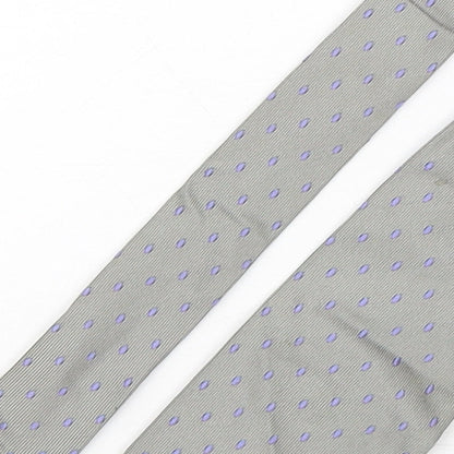 Katharine Hamnet Mens Grey Polka Dot Silk Pointed Tie One Size