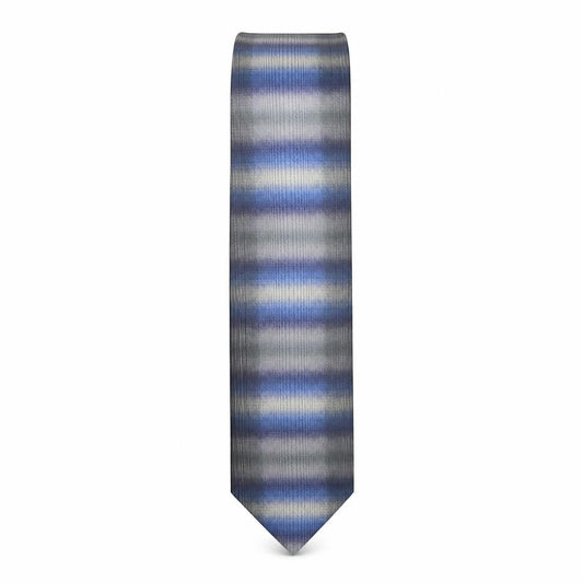 Front view of Ciro Citterio men’s multicoloured plaids & checks silk pointed tie one size
