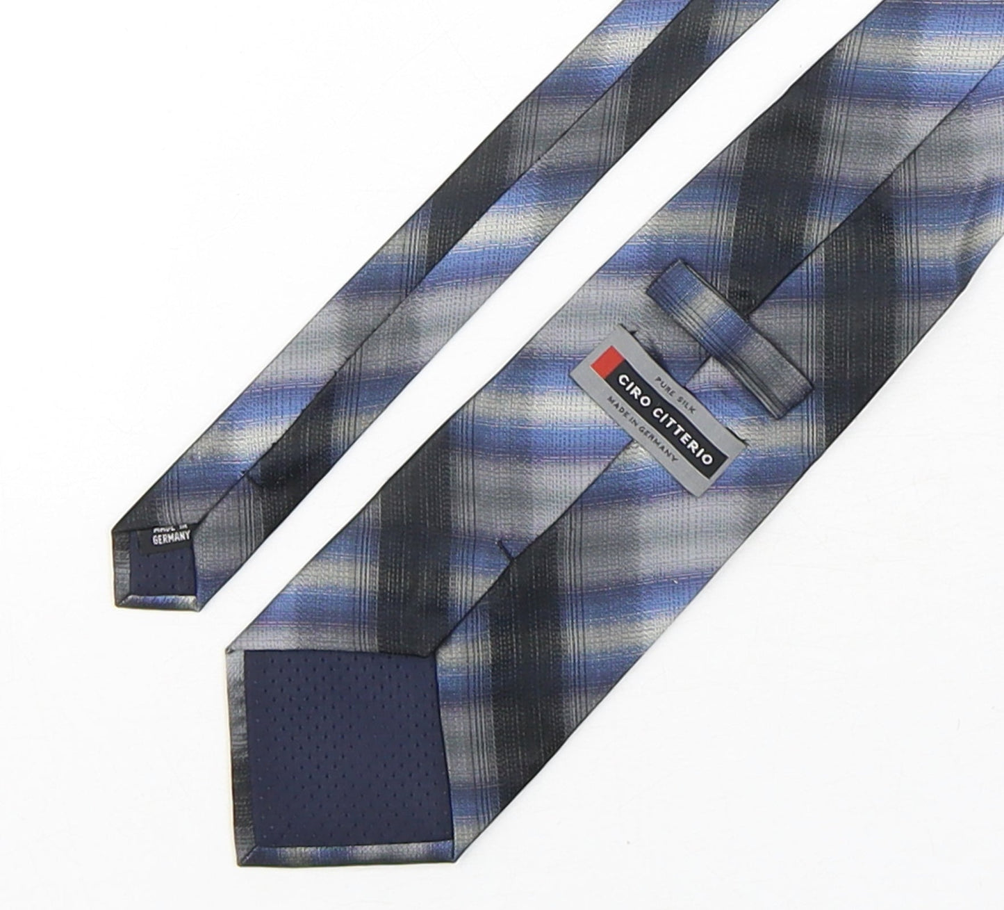 Mens Ciro Citterio Multicoloured Plaids & Checks  Pointed Tie