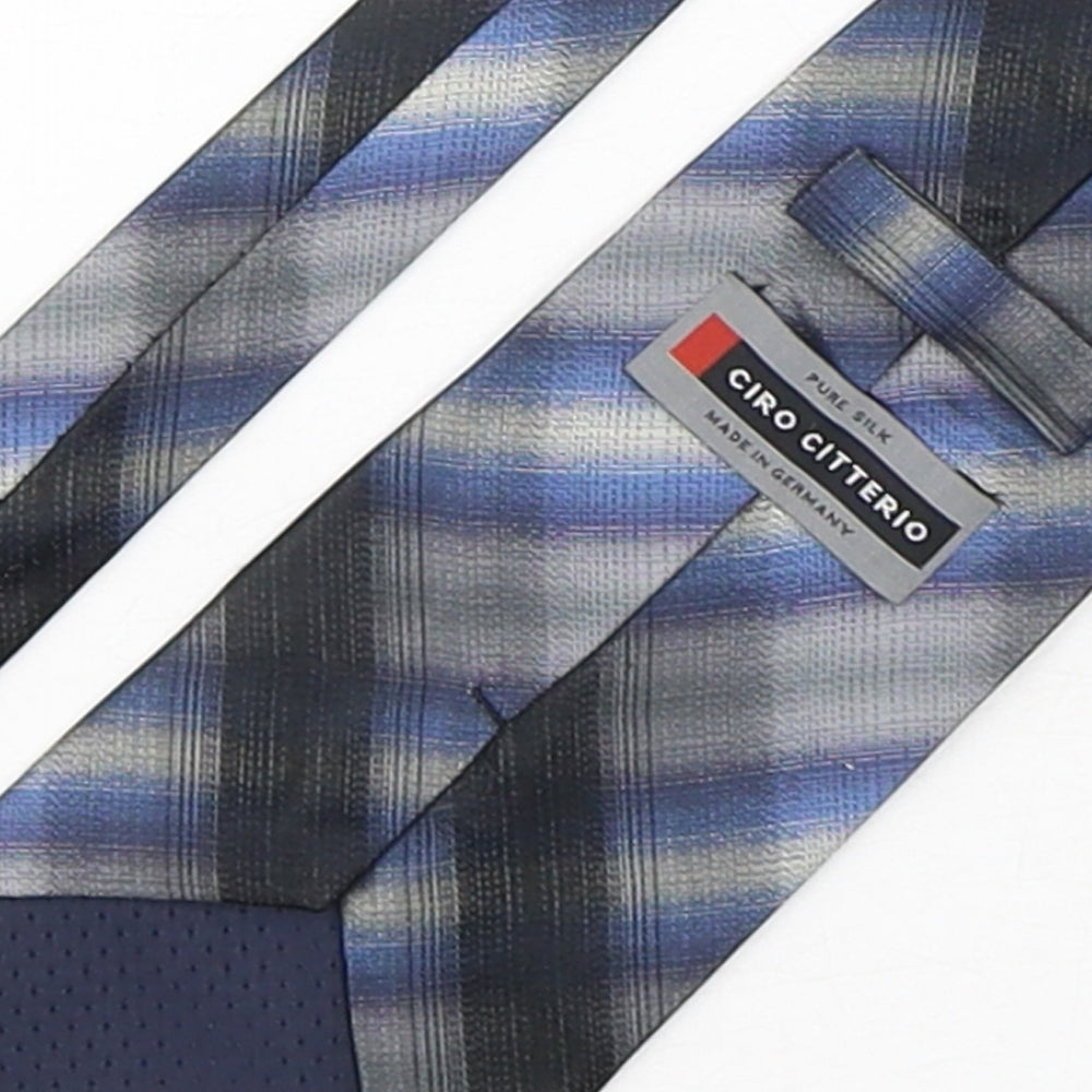 Mens Ciro Citterio Multicoloured Plaids & Checks  Pointed Tie