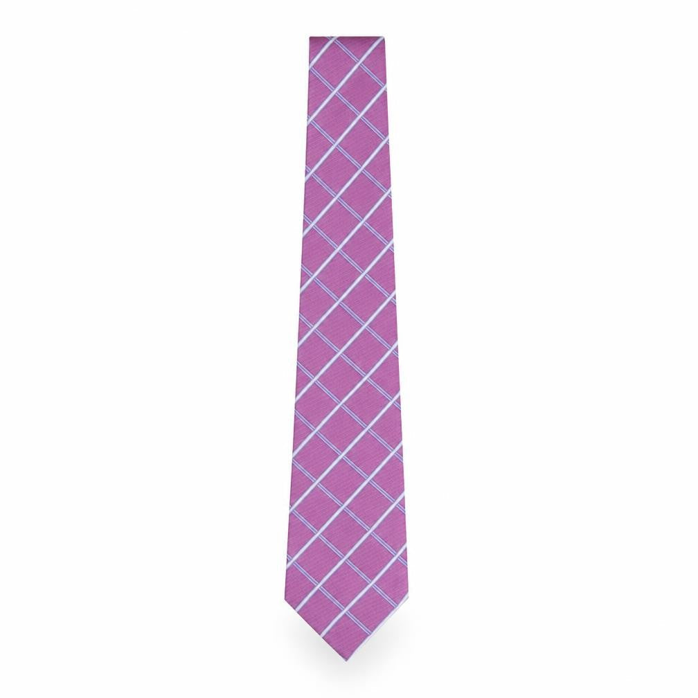 Mens Marks and Spencer Purple Plaids & Checks  Pointed Tie