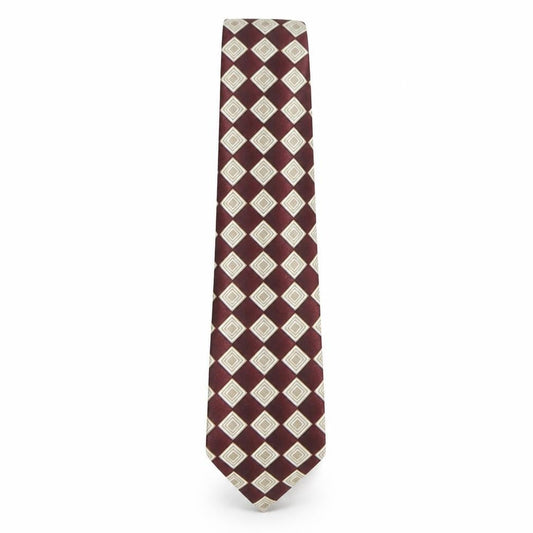 Front view of Berkertex men’s multicoloured plaids & checks silk pointed tie one size