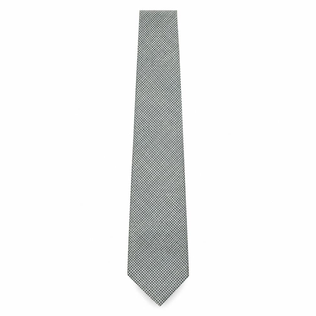 Mens Marks and Spencer Green Geometric  Pointed Tie