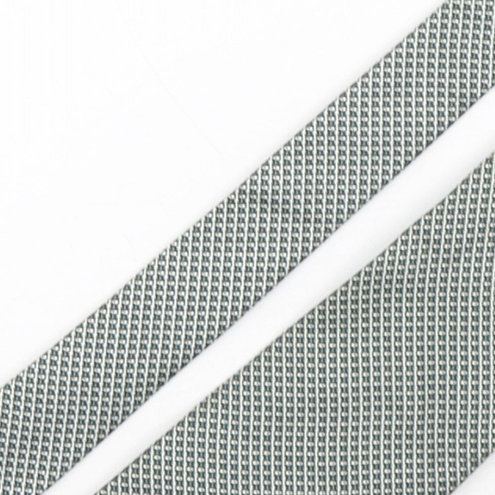 Marks and Spencer Mens Green Geometric Silk Pointed Tie One Size