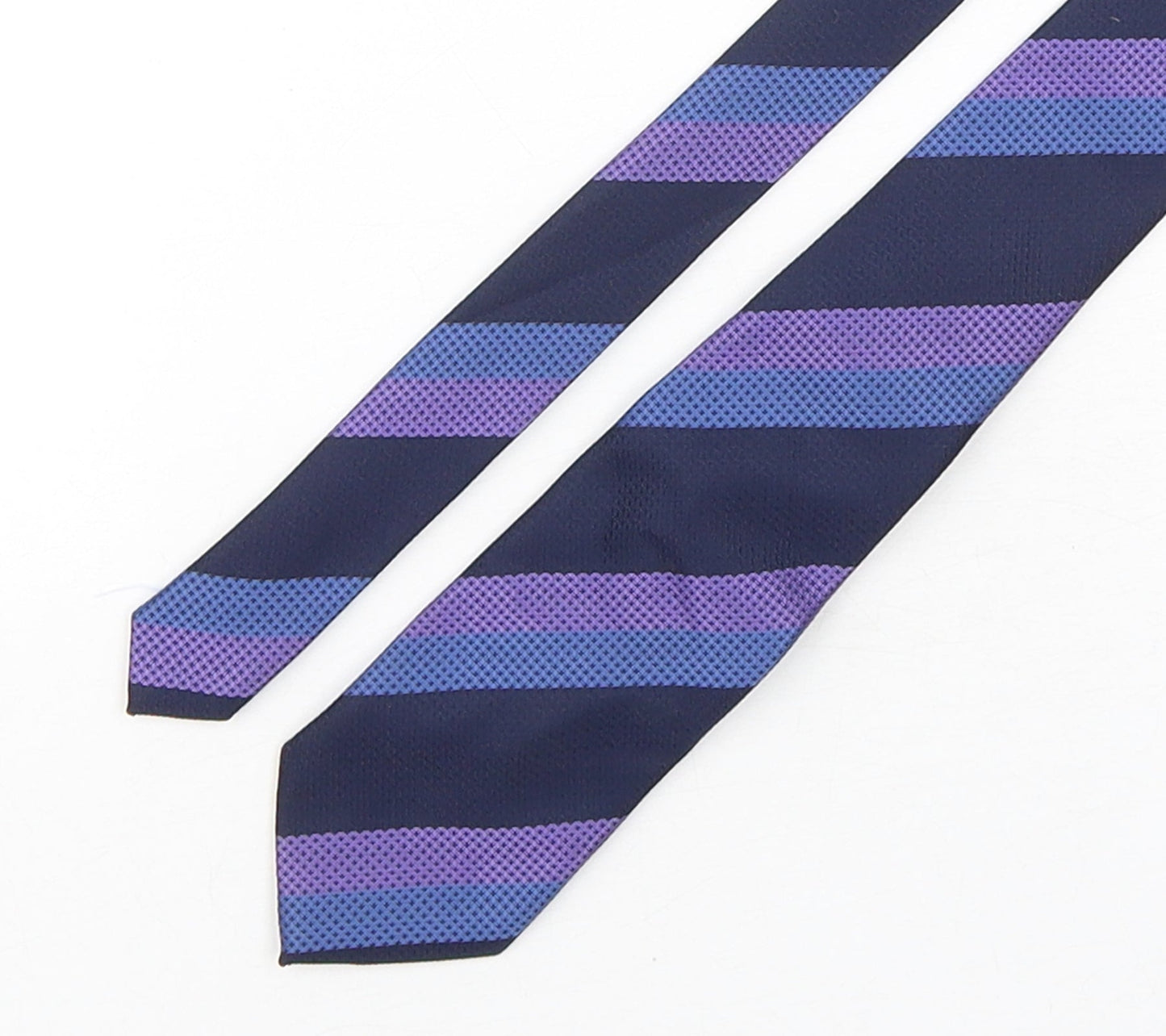 Mens BHS Multicoloured Striped  Pointed Tie