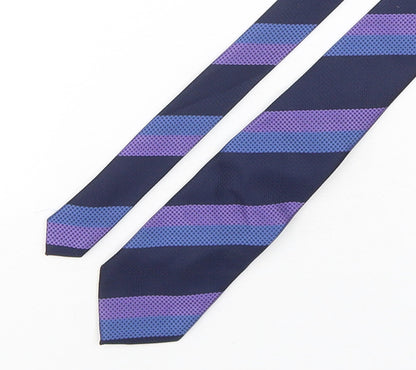 Mens BHS Multicoloured Striped  Pointed Tie