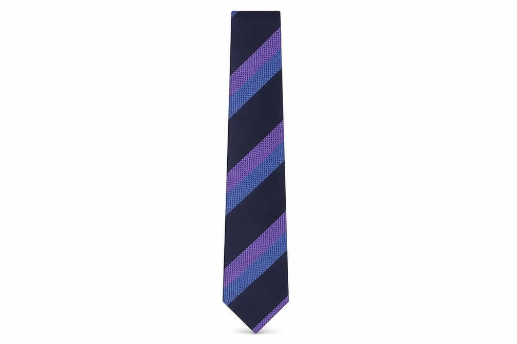 Mens BHS Multicoloured Striped  Pointed Tie