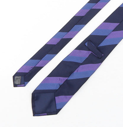 Mens BHS Multicoloured Striped  Pointed Tie