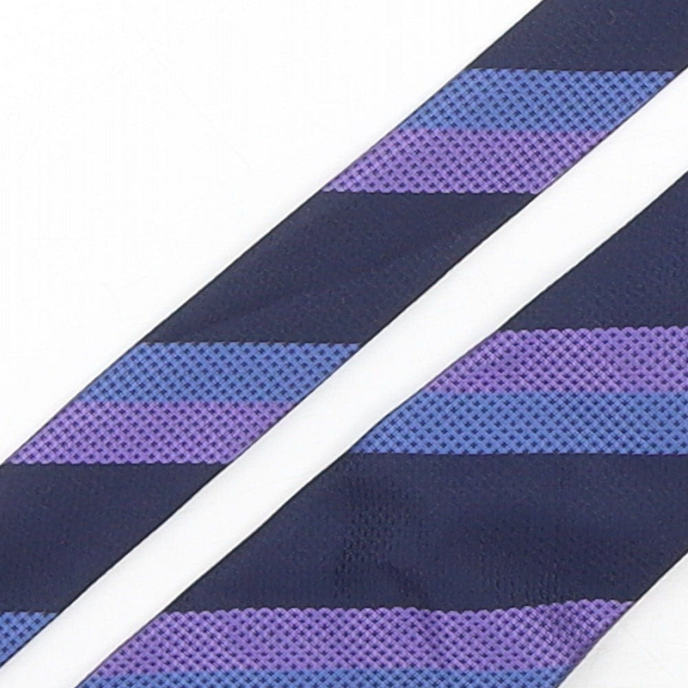 Mens BHS Multicoloured Striped  Pointed Tie