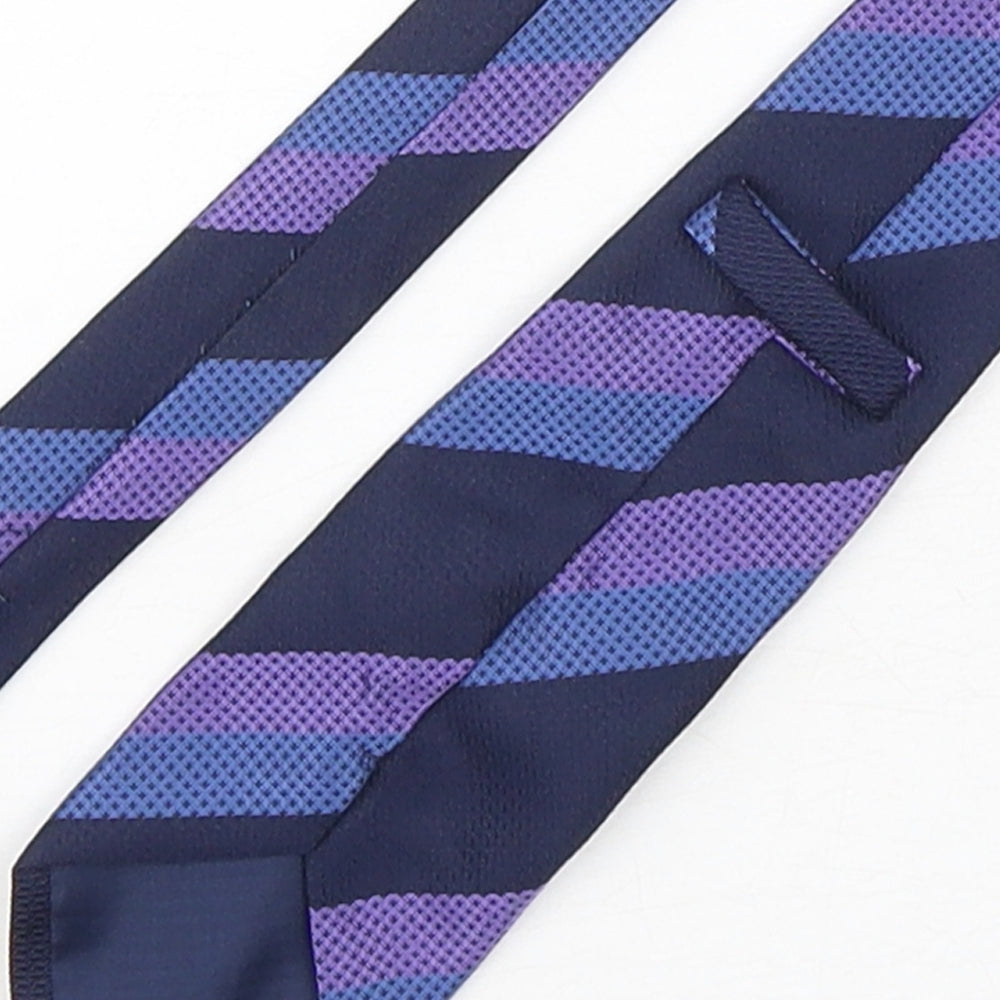 Mens BHS Multicoloured Striped  Pointed Tie