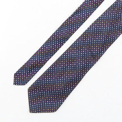 Marks and Spencer Mens Multicoloured Polka Dot Silk Pointed Tie One Size