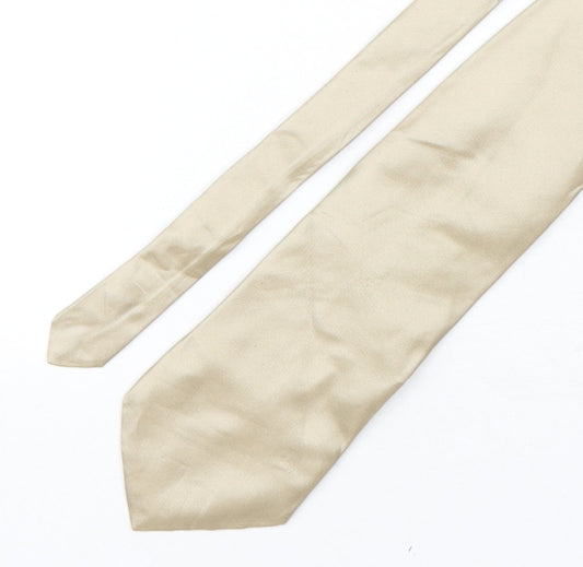 NEXT Mens Beige  Silk Pointed Tie One Size