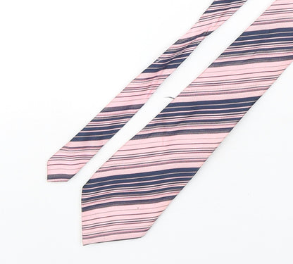 Alexander Julian  Mens Multicoloured Striped Silk Pointed Tie One Size