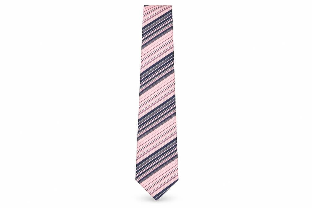 Front view of Alexander Julian men’s multicoloured striped silk pointed tie one size