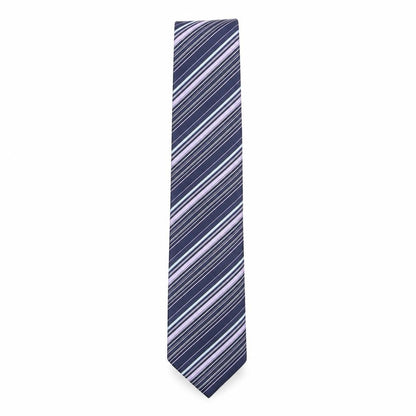 Mens Linea Blue Striped  Pointed Tie