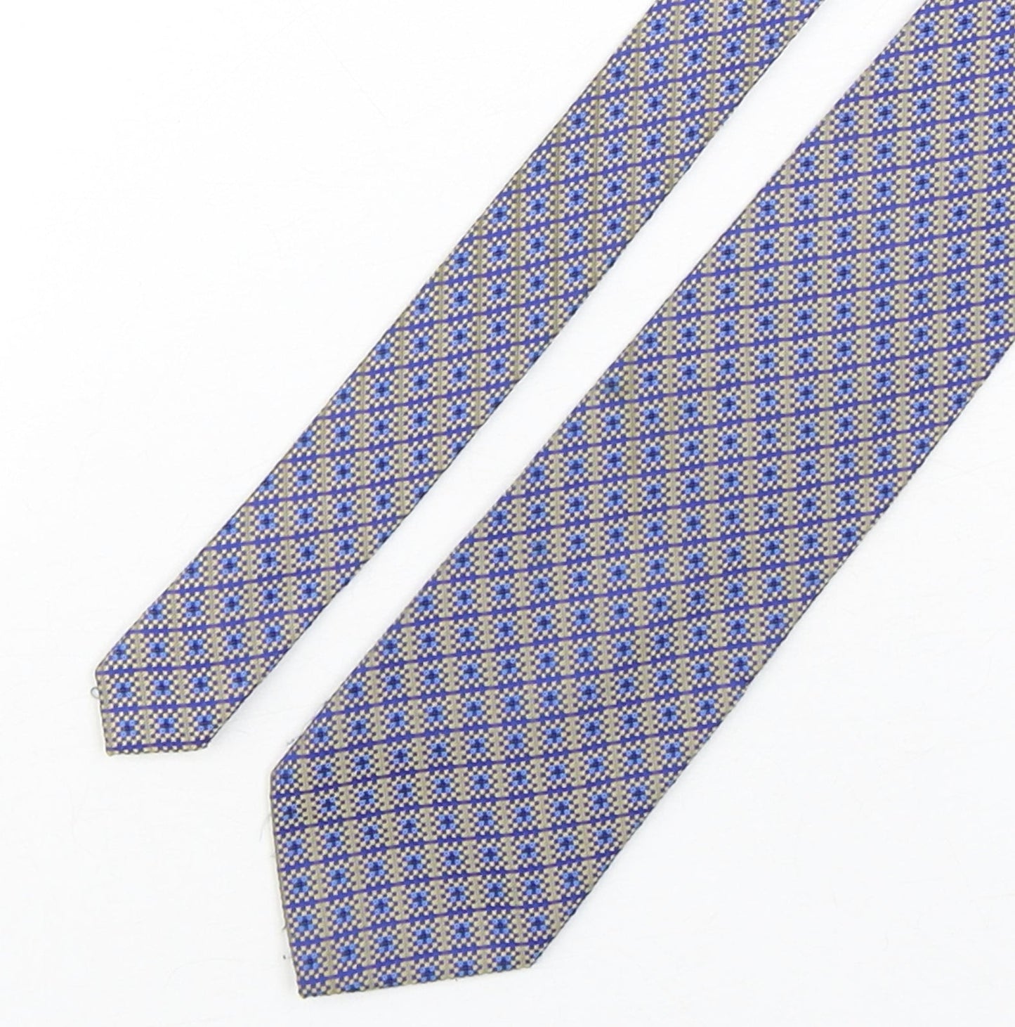 Jacques Estier  Mens Multicoloured Geometric Polyester Pointed Tie One Size