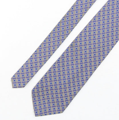 Jacques Estier  Mens Multicoloured Geometric Polyester Pointed Tie One Size
