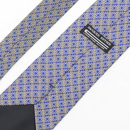 Jacques Estier  Mens Multicoloured Geometric Polyester Pointed Tie One Size