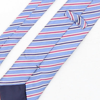Marks and Spencer Mens Multicoloured Striped Silk Pointed Tie One Size