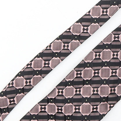 Mens Stvdio Pink Geometric  Pointed Tie