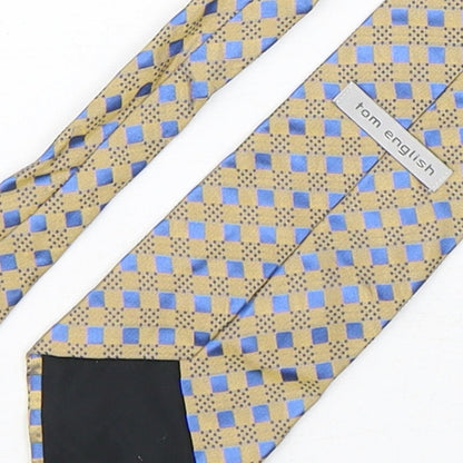 Tom English  Mens Multicoloured Plaids & Checks Silk Pointed Tie One Size