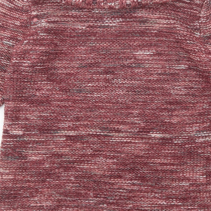 Colours of The World Womens Purple Roll Neck  Acrylic Pullover Jumper Size XS