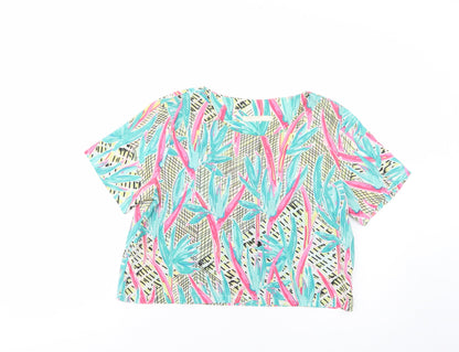 Womens UK Size M Vera & Lucy Multicoloured Cropped Blouse