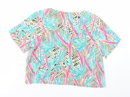 Womens UK Size M Vera & Lucy Multicoloured Cropped Blouse
