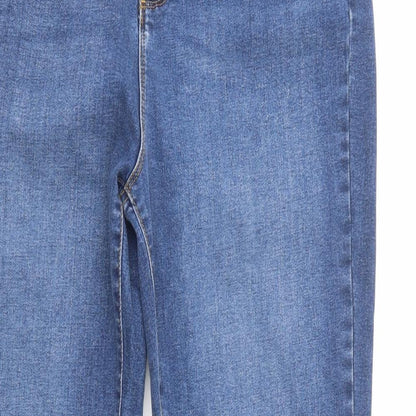 Very Womens Blue  Cotton Straight Jeans Size 29 in L31 in Regular Button